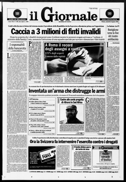 Il giornale : quotidiano del mattino